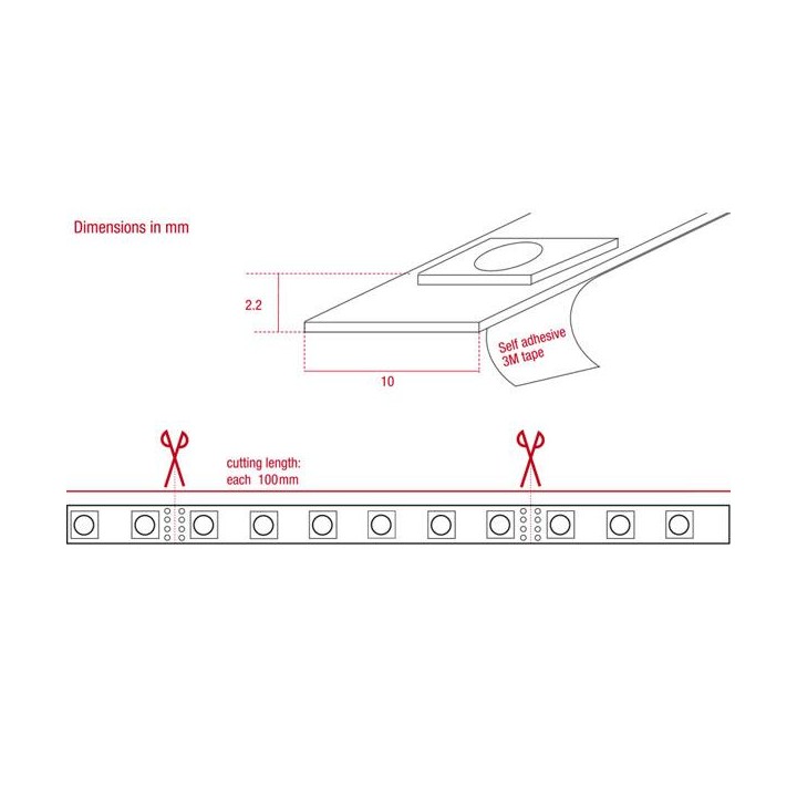 Artecta - Havana Ribbon RGB 60-24V - Striscia led flessibile | Z-Bombilla
