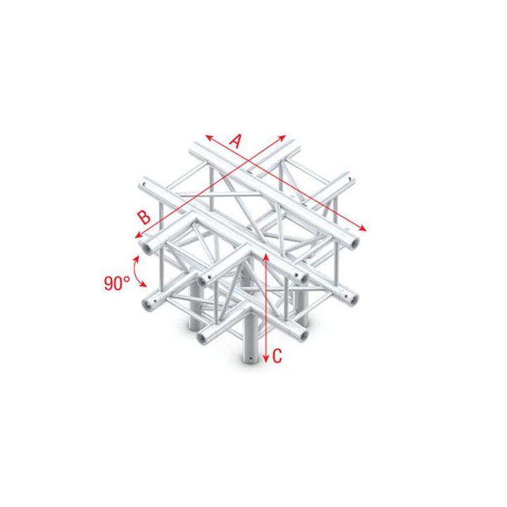 Showtec - Cross + Down 5-way - Showtec truss corner | Z-Bombilla