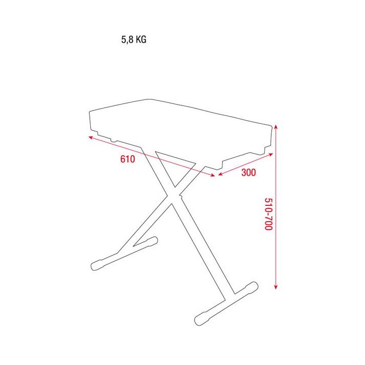 Dap Audio - Keyboard Bench Pro - Banquinhos de Piano | Z-Bombilla
