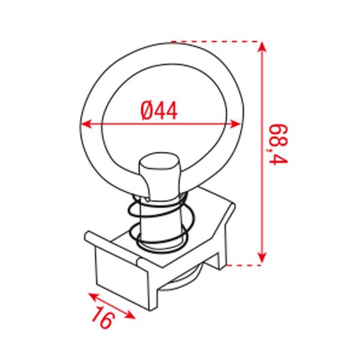 Dap Audio - Single Point Flying Stud - Accessório | Z-Bombilla