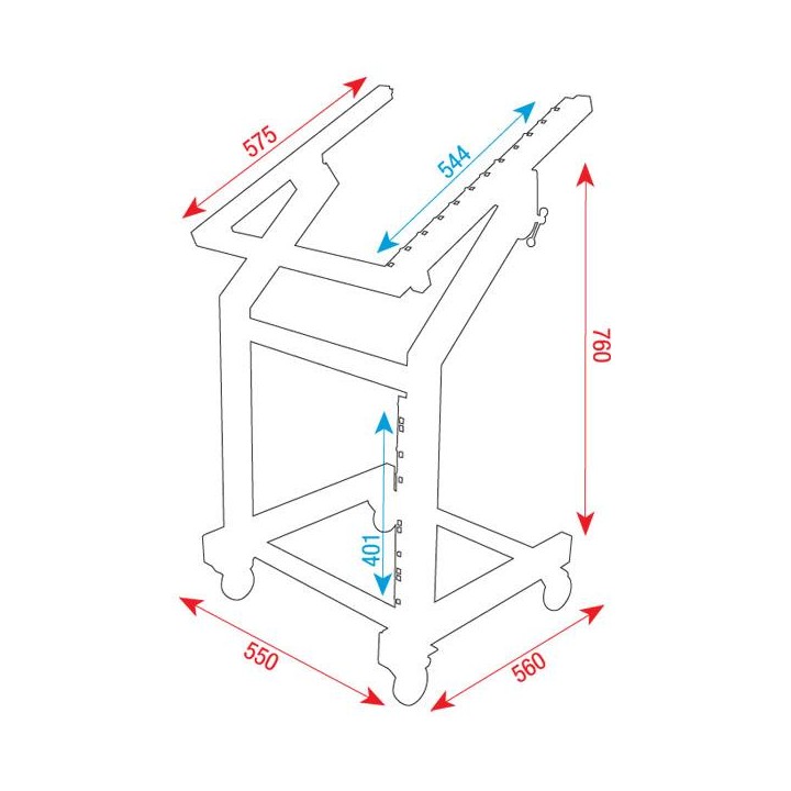 Dap Audio - 19 Inch Rack metal - Instalação Rack Fixa | Z-Bombilla