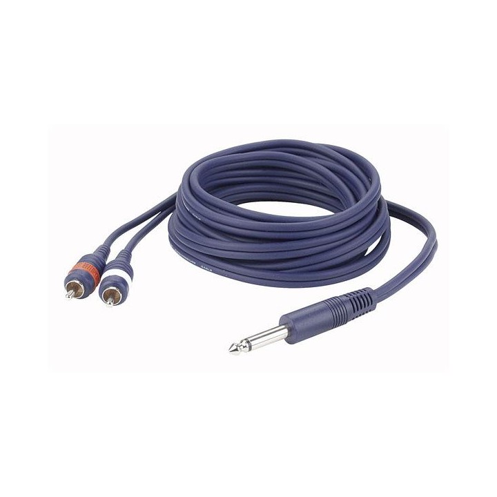 Dap Audio - FL33 - mono Jack - 2 RCA Male L/R - Cavo Audio - Jack - RCA | Z-Bombilla