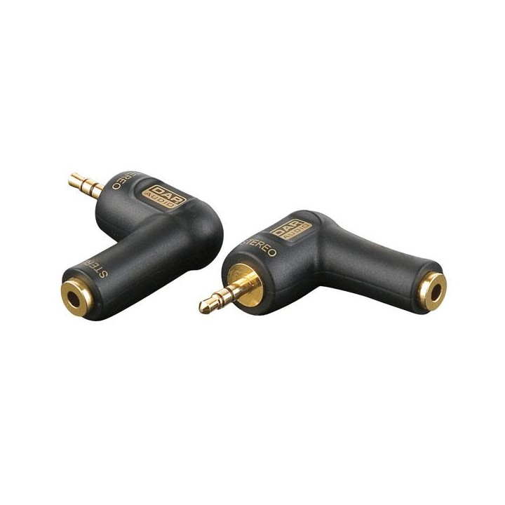 Dap Audio - XGA08 - Mini Jack/M stereo - Mini Jack/F, 90° - Adattatore Audio Economic | Z-Bombilla