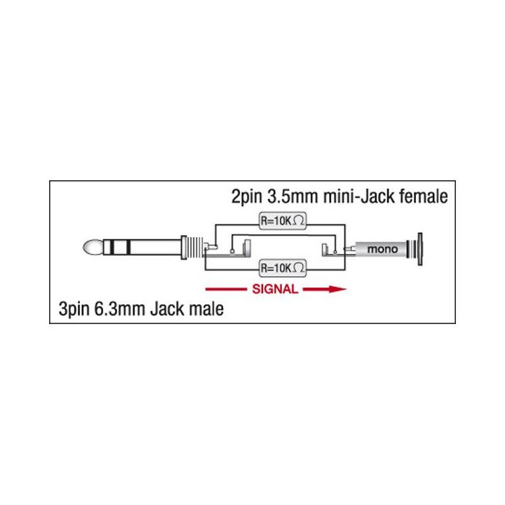 Dap Audio - XGA12 - Jack/M stereo - Mini Jack/F - Adaptador d'Àudio Economic | Z-Bombilla