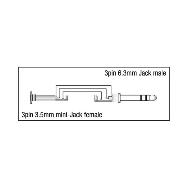 Dap Audio - XGA39 - Mini Jack/F - Jack/M stereo - Adattatore Audio Economic | Z-Bombilla