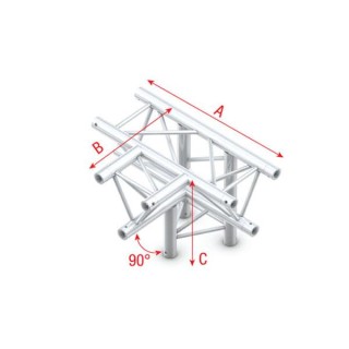 Showtec - T-Cross + down 4-way - Triangular corners (Showtec) | Z-Bombilla