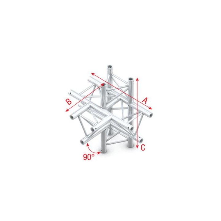 Showtec - T-Cross + up/down 5-way - Triangular corners (Showtec) | Z-Bombilla