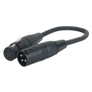 Dap Audio - 3 pin XLR Male to 5 pin XLR Female - Cable XLR DMX | Z-Bombilla