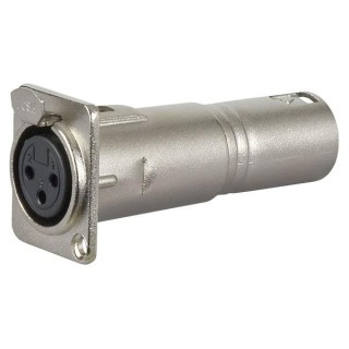 Dap Audio - FLA50 - XLR F. 3p. chassis - XLR M. 3p. - Adaptador d'Àudio Economic | Z-Bombilla