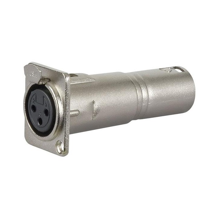Dap Audio - FLA50 - XLR F. 3p. chassis - XLR M. 3p. - Adaptador d'Àudio Economic | Z-Bombilla