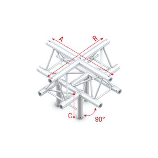 Showtec - Cross + down 5-way, apex up - Cantos triangulares (Showtec) | Z-Bombilla