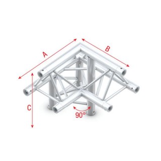 Showtec - Corner 90° down left, apex up - Cantos triangulares (Showtec) | Z-Bombilla