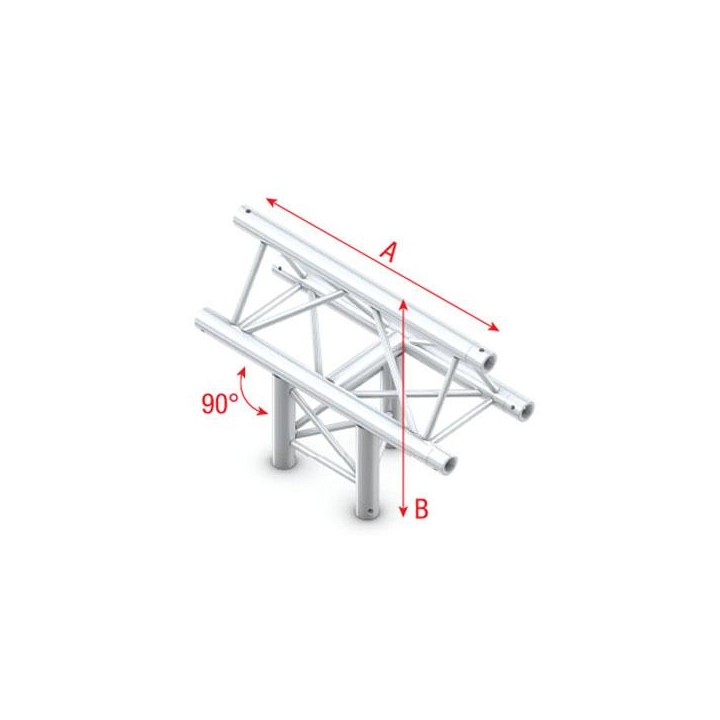 Showtec - T-Cross vertical 3-way, apex up - Cantos triangulares (Showtec) | Z-Bombilla