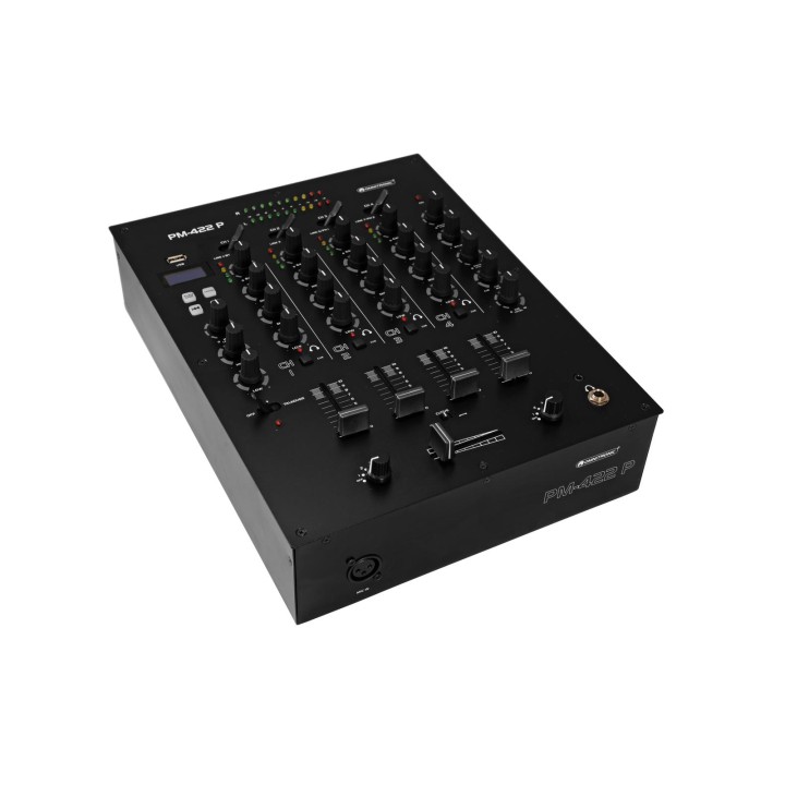 Omnitronic - PM-422P 4-Channel DJ Mixer with Bluetooth & USB Playe - Mesclador per DJ | Z-Bombilla