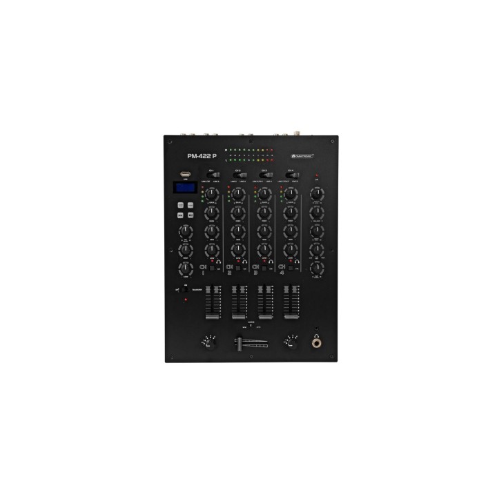 Omnitronic - PM-422P 4-Channel DJ Mixer with Bluetooth & USB Playe - Mesclador per DJ | Z-Bombilla