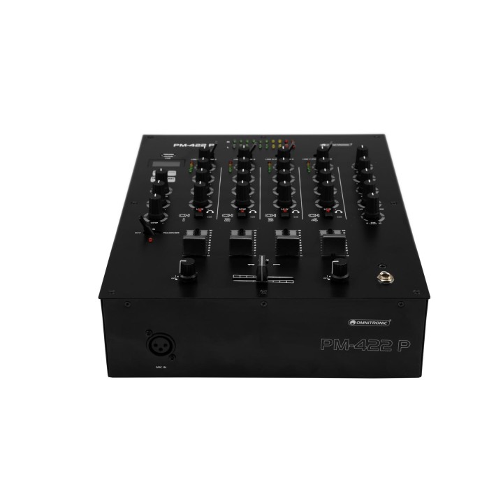 Omnitronic - PM-422P 4-Channel DJ Mixer with Bluetooth & USB Playe - Mesclador per DJ | Z-Bombilla
