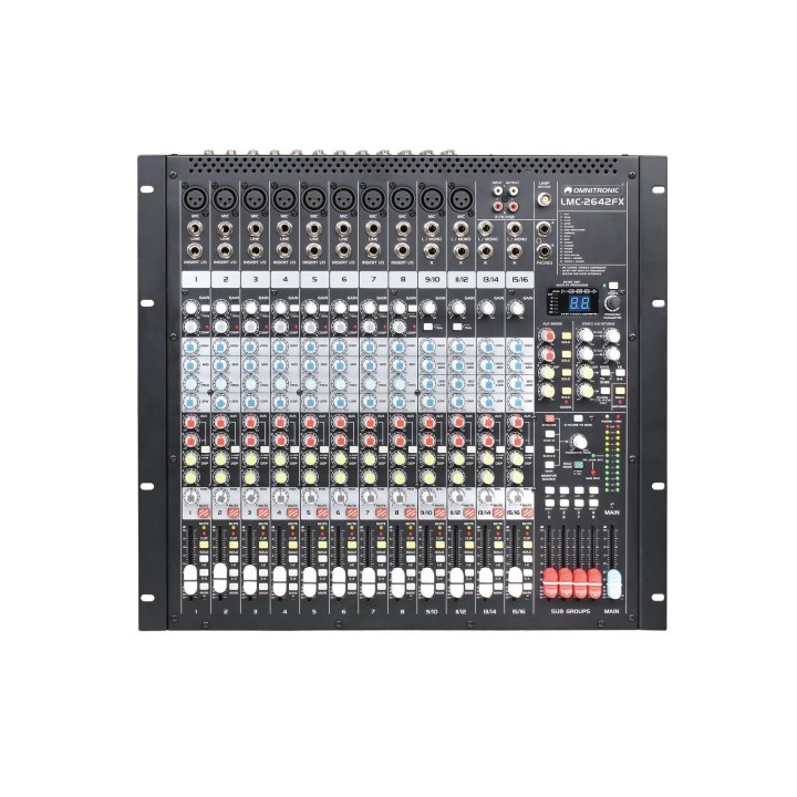 Omnitronic - LMC-2642FX USB Mixing Console - Tabela Microfones | Z-Bombilla