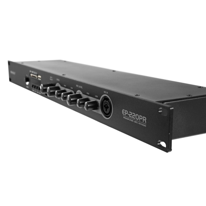 Omnitronic - EP-220PR Preamplifier with MP3 Player and FM Radio - Leitor Ipod SD USB | Z-Bombilla