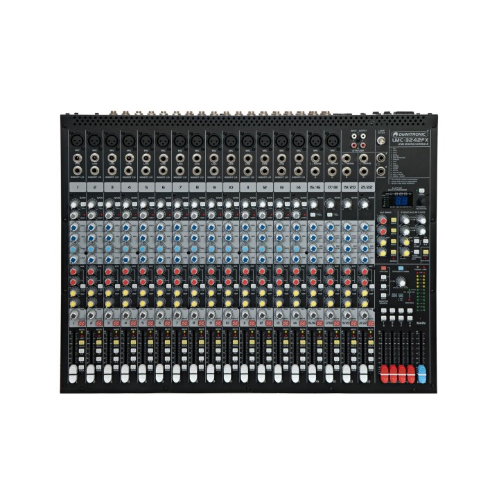 Omnitronic - LMC-3242FX USB Mixing Console - Tabela Microfones | Z-Bombilla
