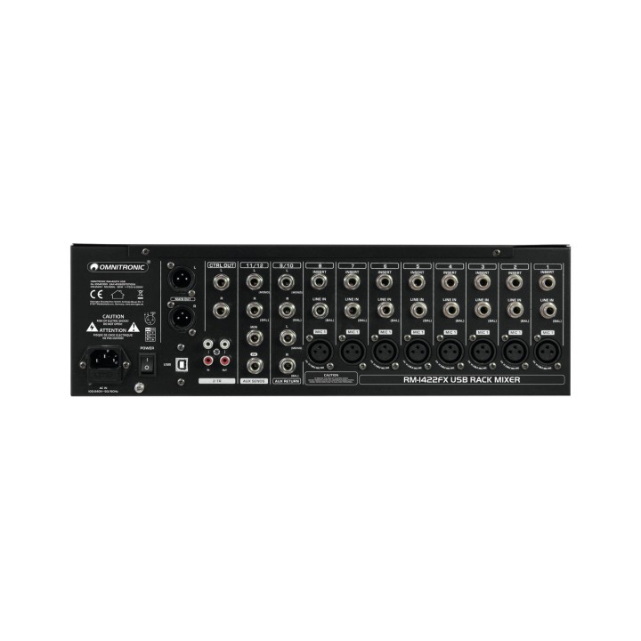 Omnitronic - RM-1422FX USB Rack Mixer - Tabella Microfoni | Z-Bombilla