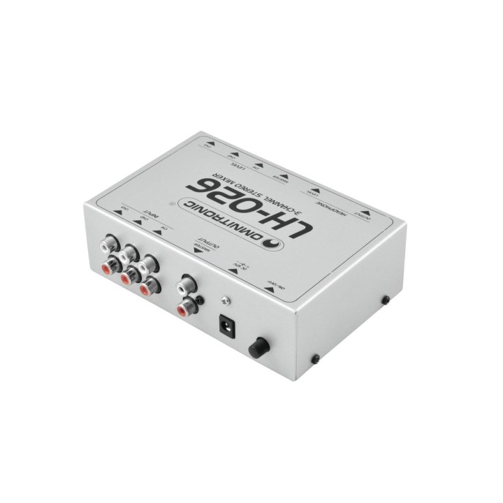 Omnitronic - LH-026 3-Channel Stereo Mixer - Tabella Microfoni | Z-Bombilla