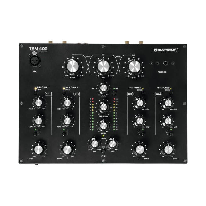 Omnitronic - TRM-402 4-Channel Rotary Mixer - Tabella Microfoni | Z-Bombilla