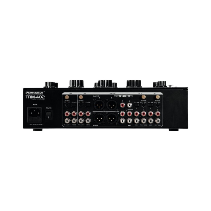Omnitronic - TRM-402 4-Channel Rotary Mixer - Tabella Microfoni | Z-Bombilla