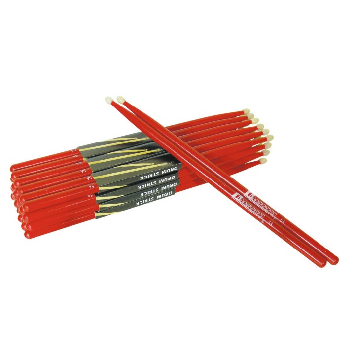 Dimavery - DDS-5A Drumsticks, maple, red - 5A Sticks | Z-Bombilla