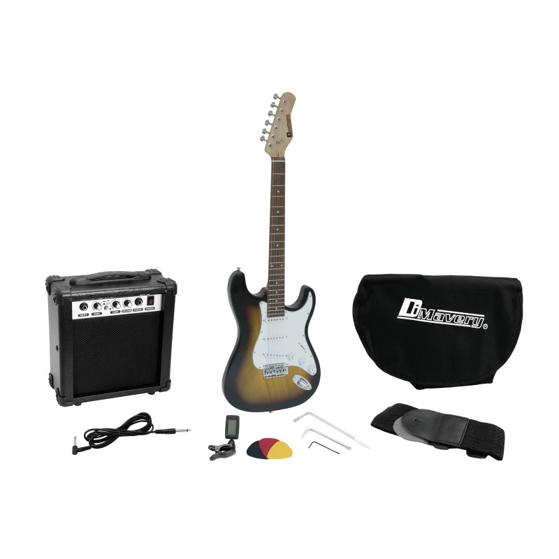 Pack Guitare Electrique Junior 3/4 Sunburst pour Enfant ST-Style