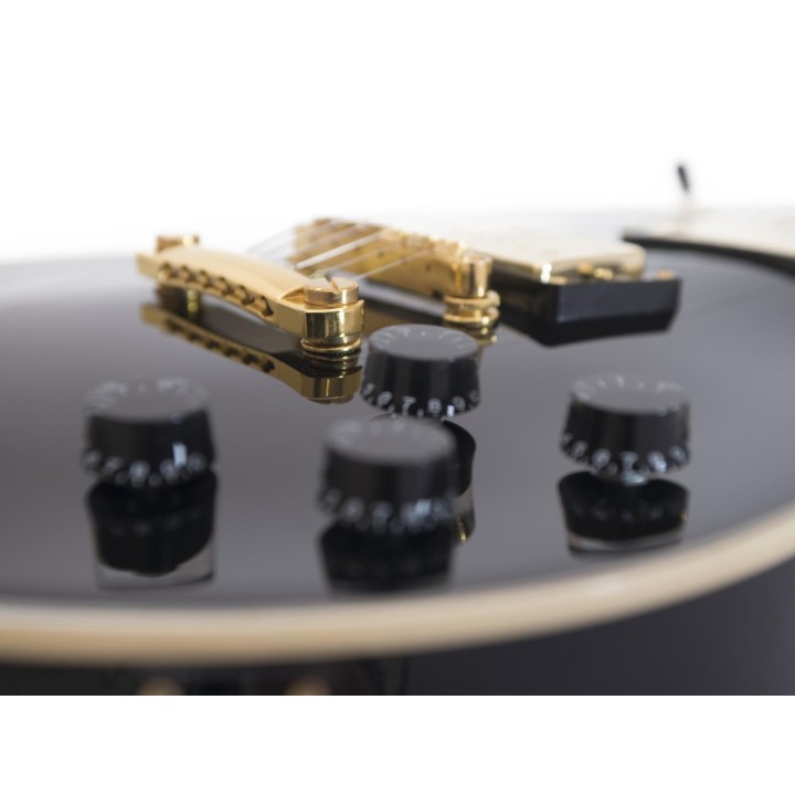 Dimavery - LP-530 E-Guitar, black/gold - Electric Guitar | Z-Bombilla