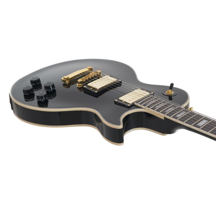 Dimavery - LP-530 E-Guitar, black/gold - Electric Guitar | Z-Bombilla