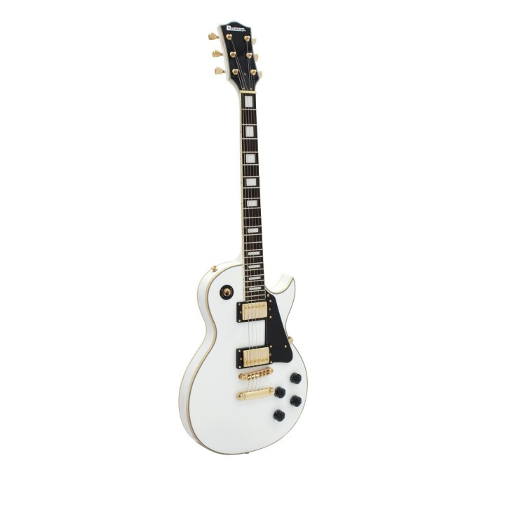 Dimavery - LP-520 E-Guitar, white/gold - Electric Guitar | Z-Bombilla