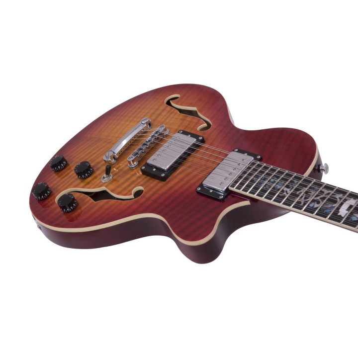 Dimavery - LP-612 E-Guitar, flamed sunburst - Electric Guitar | Z-Bombilla