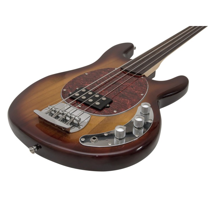 Dimavery - MM-501 E-Bass, fretless, tobacco - 4 String bass | Z-Bombilla