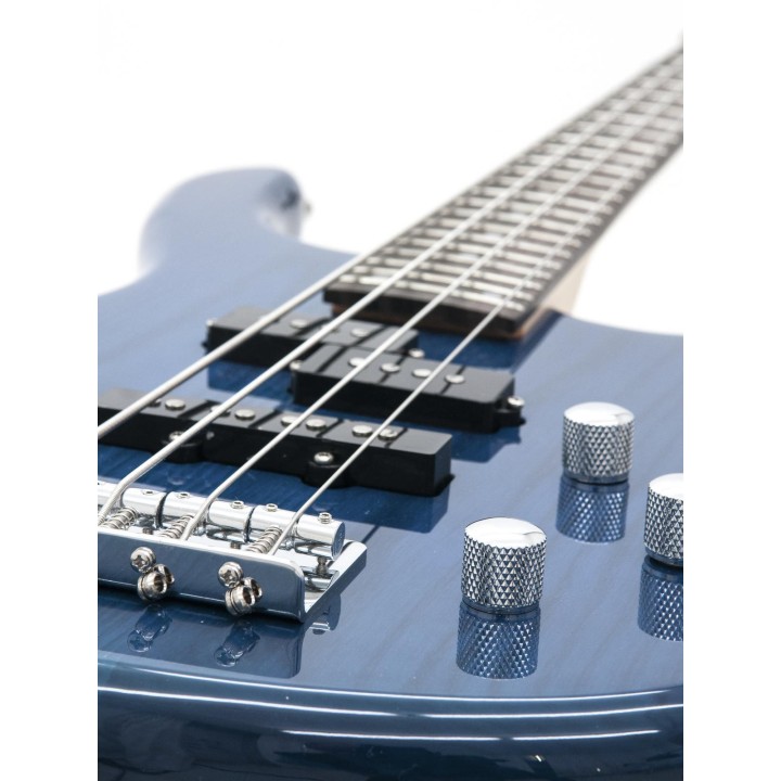 Dimavery - SB-321 E-Bass, blue hi-gloss - 4 String bass | Z-Bombilla