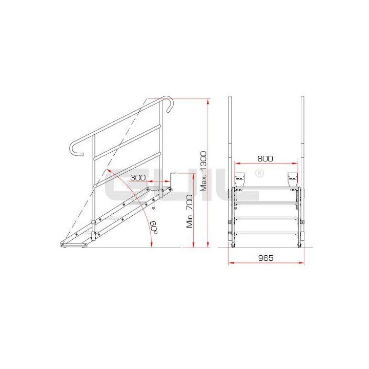 Guil - ECP-4 - Escales Modulars - Escalera per Tarima | Z-Bombilla