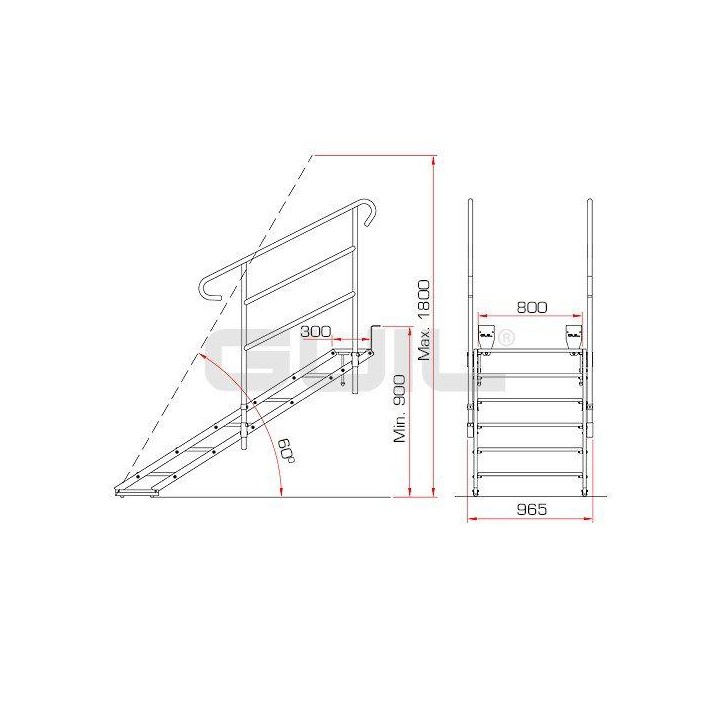 Guil - ECP-6 - Escadas Modulares - Escada Plataforma | Z-Bombilla