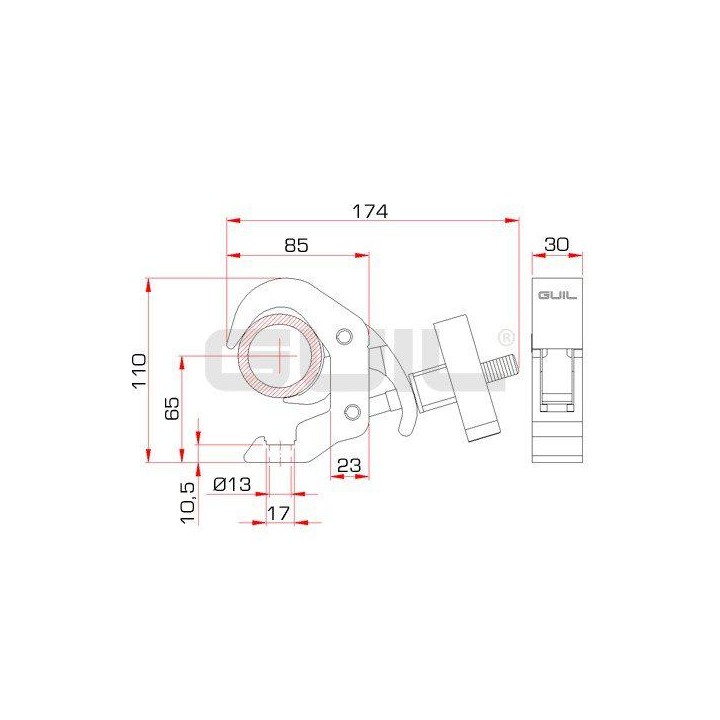 Guil - ABZ-06/E-N - Claw for truss | Z-Bombilla