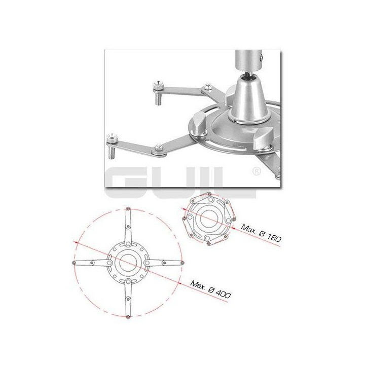Guil - PTR-15/G - Suport de sostre i paret | Z-Bombilla