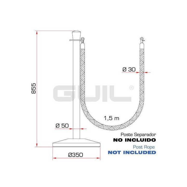 Guil - PST-CT2 - Post Separatori | Z-Bombilla