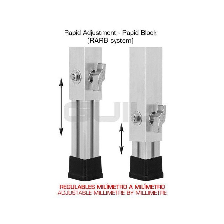 Guil - PTA5-T/90-160 - 50 x 50 mm TELESCOPIC LEG | Z-Bombilla