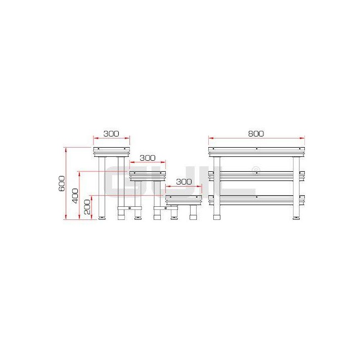 Guil - ECT20-60 - Escadas Modulares - Escada Plataforma | Z-Bombilla