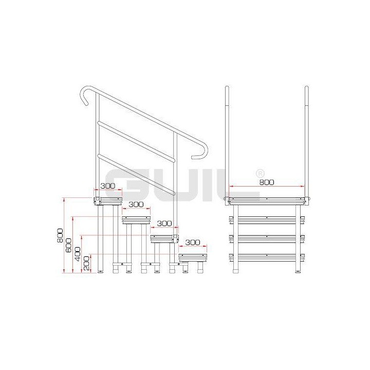 Guil - ECT20-80 - Modular Stairs - Ladder Platform | Z-Bombilla