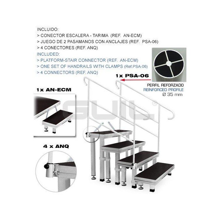 Guil - ECT20-80 - Modular Stairs - Ladder Platform | Z-Bombilla