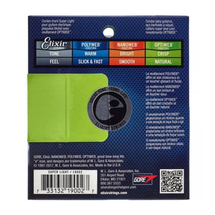 Elixir - JUEGO ELÉCTRICA OPTIWEB SL 09-42 - Electric Guitar String | Z-Bombilla