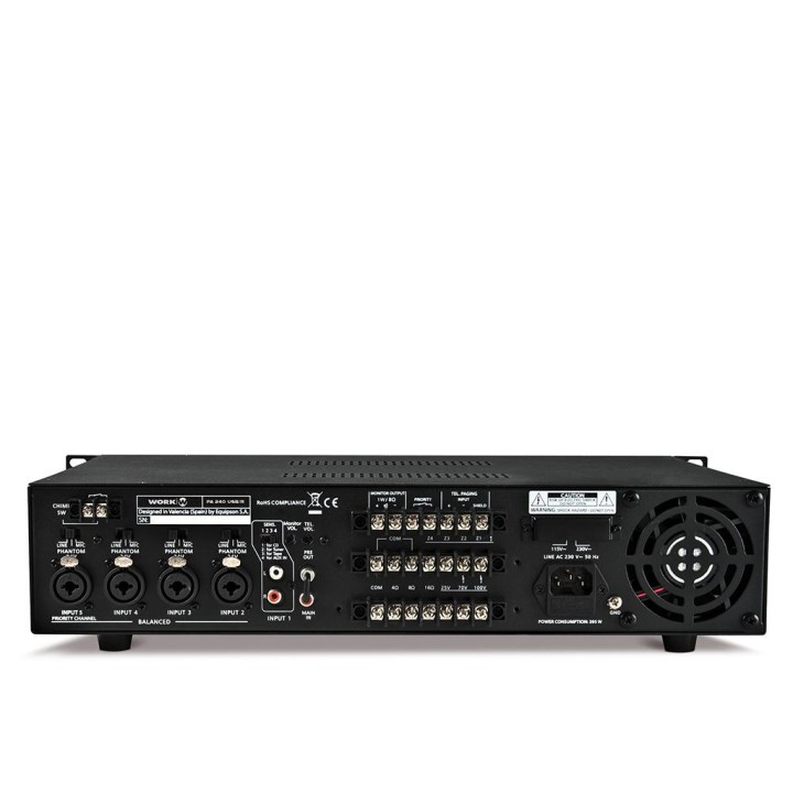 Work - PA 240 USB/R  - 100V Linha Amplificador | Z-Bombilla