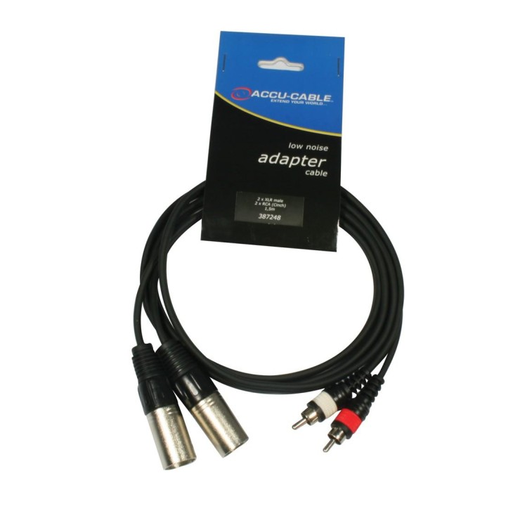 Accu-cable - AC-2XM-2RM/1,5 - Os Cabo de Áudio - Canon - RCA | Z-Bombilla