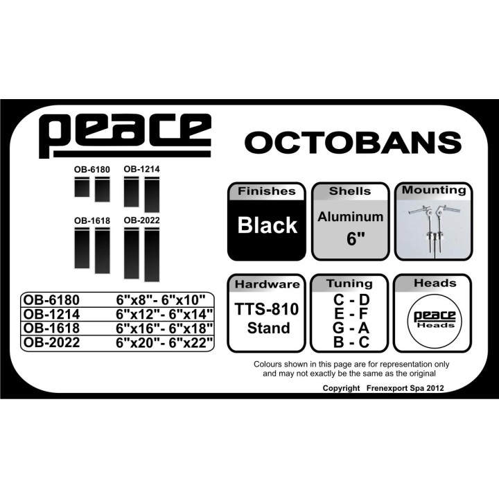 Peace - COPPIA OCTOBANS PEACE OB6180 6"X - Congas / Quintos / Tumbadoras | Z-Bombilla
