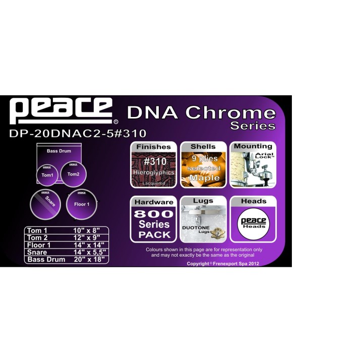Peace - BATTERIA PEACE DNA DP-20DNAC2 OL - Acoustic Drum Set | Z-Bombilla
