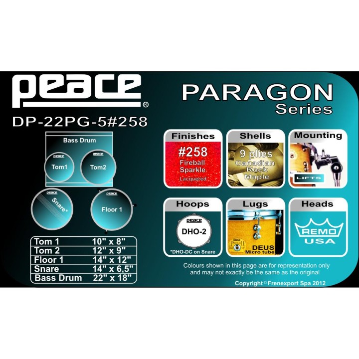 Peace - BATTERIA PEACE DP-22PG-5 #258 FI - Acoustic Drum Set | Z-Bombilla